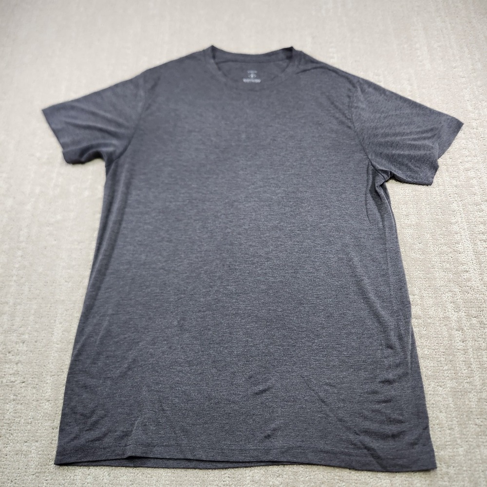 Bluffworks‎ Shirt Men Small Threshold Crewneck Gray Classic Stretch Quick dry